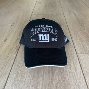 New York Giants 2007 SuperBowl Champions adjustable hat. Brand is Reebok
